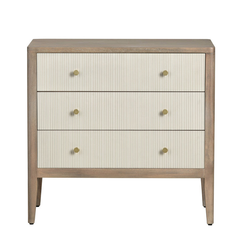 Montclair Brown/Cream Three-Drawer Chest by Crestview at Eve Furniture