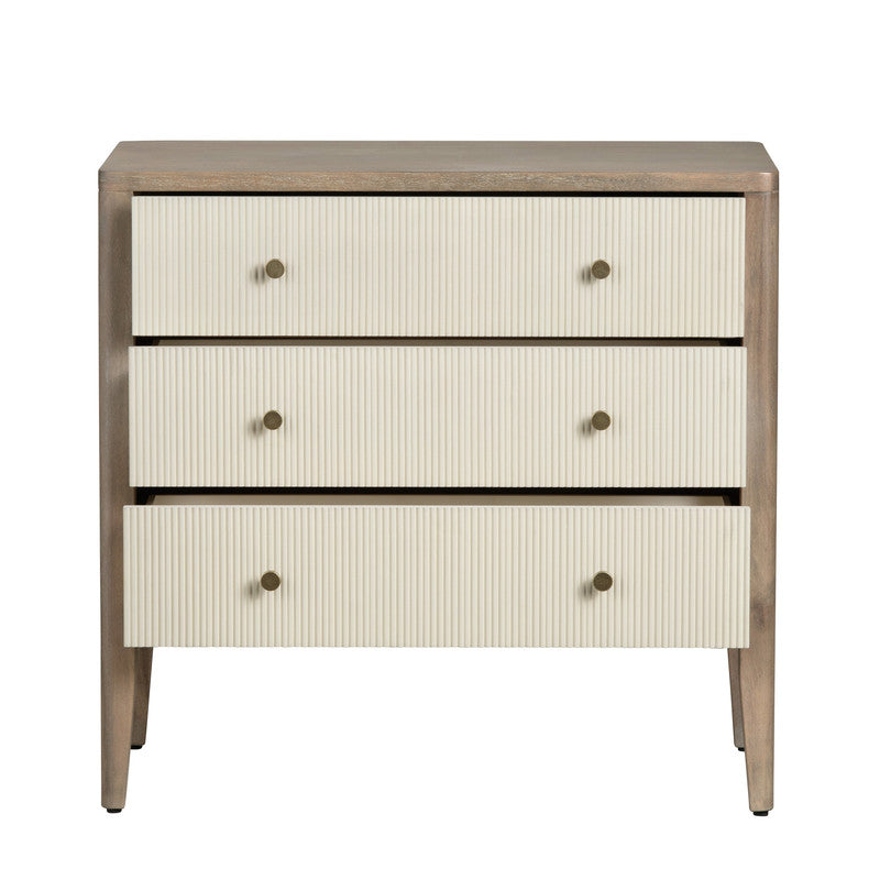 Montclair Brown/Cream Three-Drawer Chest by Crestview at Eve Furniture