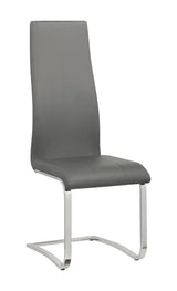 Montclair Gray/Chrome Upholstered High Back Side Chairs, Set of 4 by Coaster at Eve Furniture