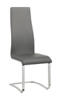 Montclair Gray/Chrome Upholstered High Back Side Chairs, Set of 4 by Coaster at Eve Furniture