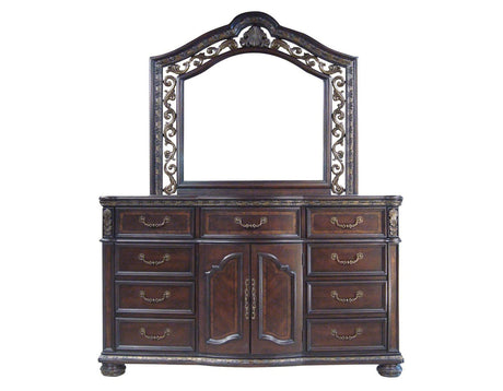 Monte Carlo Cocoa Brown Dresser with Mirror by Steve Silver at Eve Furniture