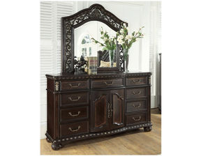 Monte Carlo Cocoa Brown Dresser with Mirror by Steve Silver at Eve Furniture