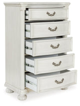 Montelaine Antique White Chest of Drawers by Ashley at Eve Furniture