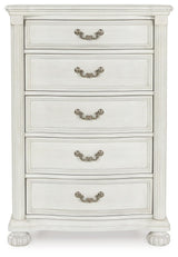 Montelaine Antique White Chest of Drawers by Ashley at Eve Furniture