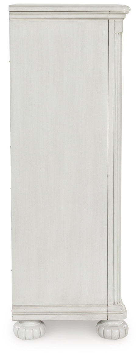 Montelaine Antique White Chest of Drawers by Ashley at Eve Furniture