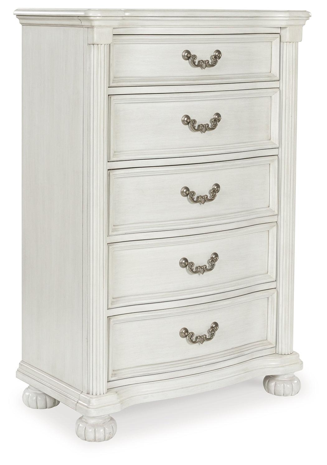 Montelaine Antique White Chest of Drawers by Ashley at Eve Furniture