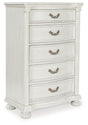 Montelaine Antique White Chest of Drawers by Ashley at Eve Furniture