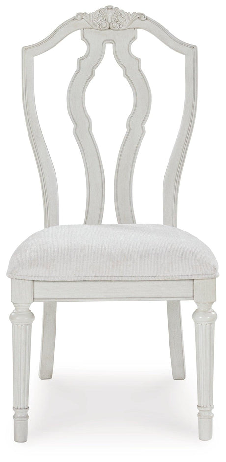 Montelaine Antique White Dining Chair, Set of 2 by Ashley at Eve Furniture