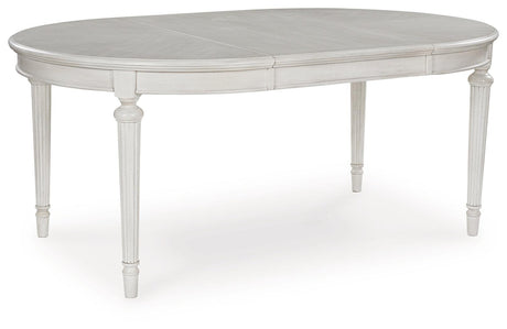 Montelaine Antique White Dining Extension Table by Ashley at Eve Furniture