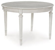 Montelaine Antique White Dining Extension Table by Ashley at Eve Furniture