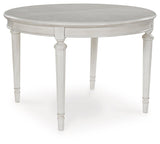 Montelaine Antique White Dining Extension Table by Ashley at Eve Furniture