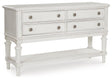 Montelaine Antique White Dining Server by Ashley at Eve Furniture