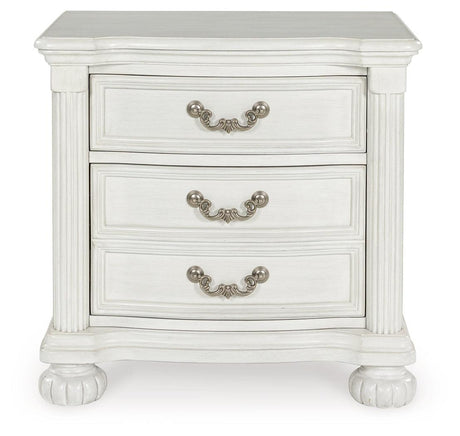 Montelaine Antique White Nightstand by Ashley at Eve Furniture