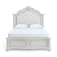 Montelaine Antique White Queen Upholstered Panel Bed by Ashley at Eve Furniture