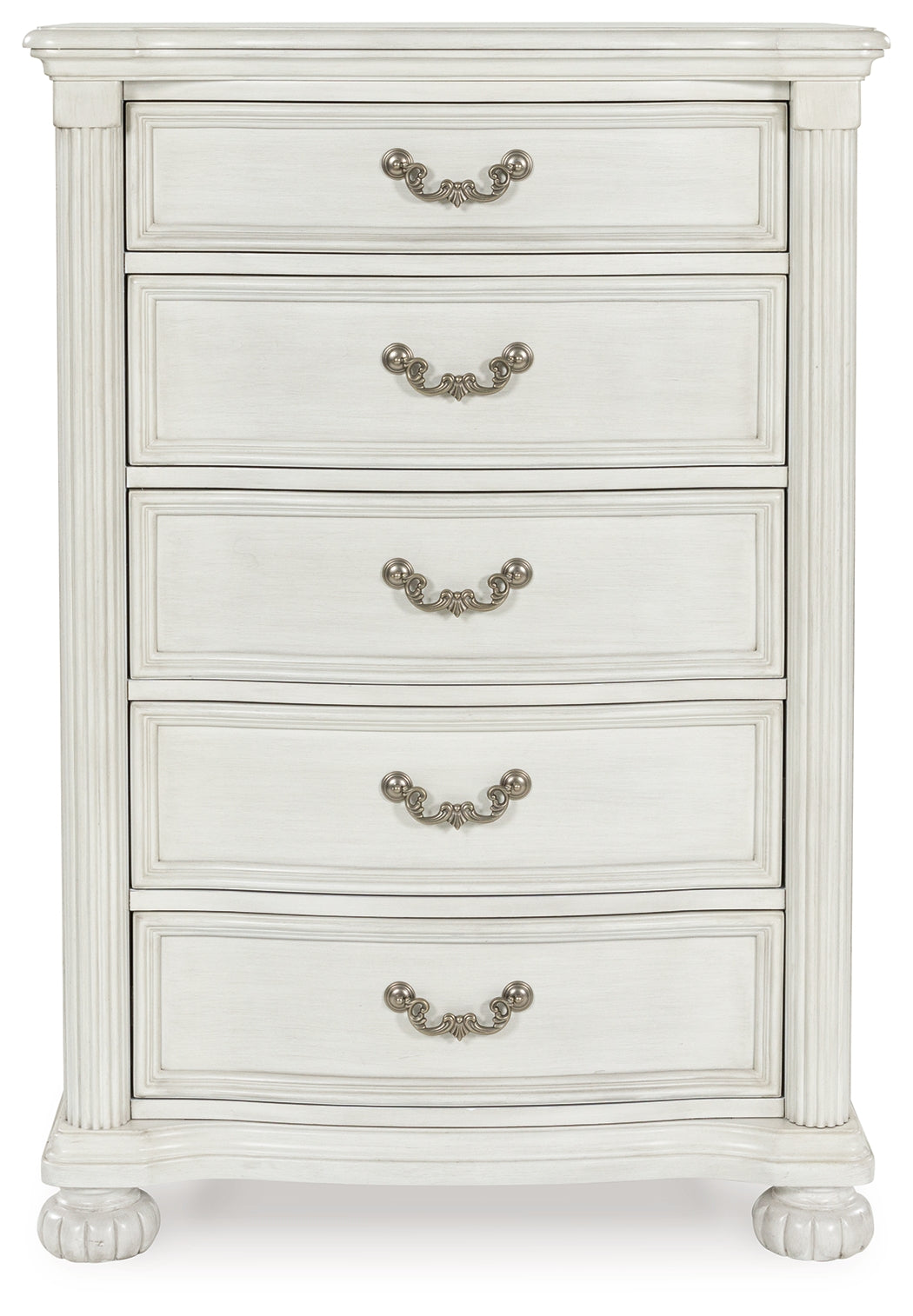 Montelaine Antique White Upholstered Panel Bedroom Set by Ashley at Eve Furniture