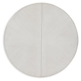 Montelaine Antiqued White Extendable Dining Room Set by Ashley at Eve Furniture