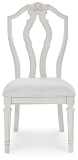 Montelaine Antiqued White Extendable Dining Room Set by Ashley at Eve Furniture