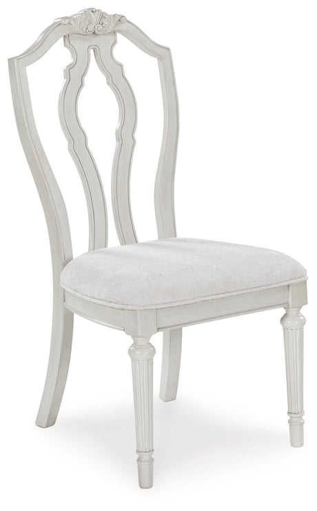 Montelaine Antiqued White Extendable Dining Room Set by Ashley at Eve Furniture
