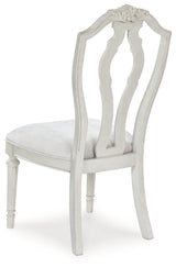 Montelaine Antiqued White Extendable Dining Room Set by Ashley at Eve Furniture