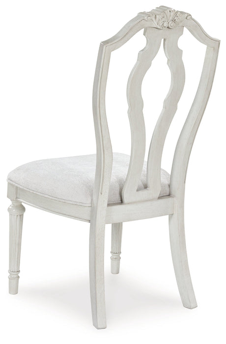 Montelaine Antiqued White Extendable Dining Room Set by Ashley at Eve Furniture
