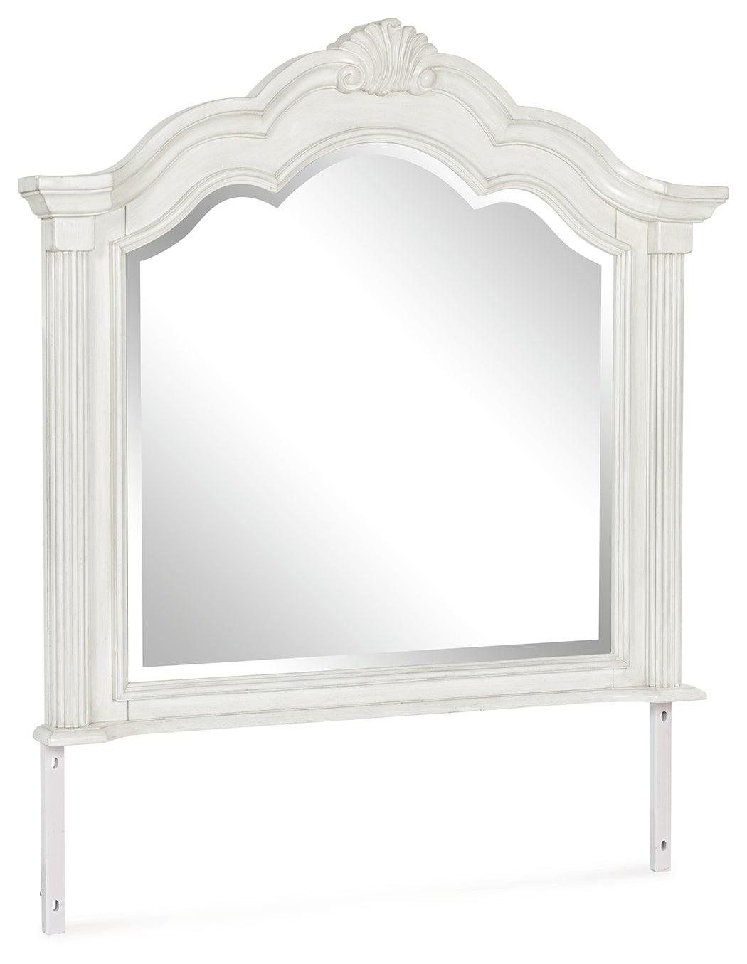 Montelaine Antique White Bedroom Mirror by Ashley at Eve Furniture