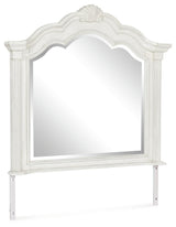Montelaine Antique White Bedroom Mirror by Ashley at Eve Furniture