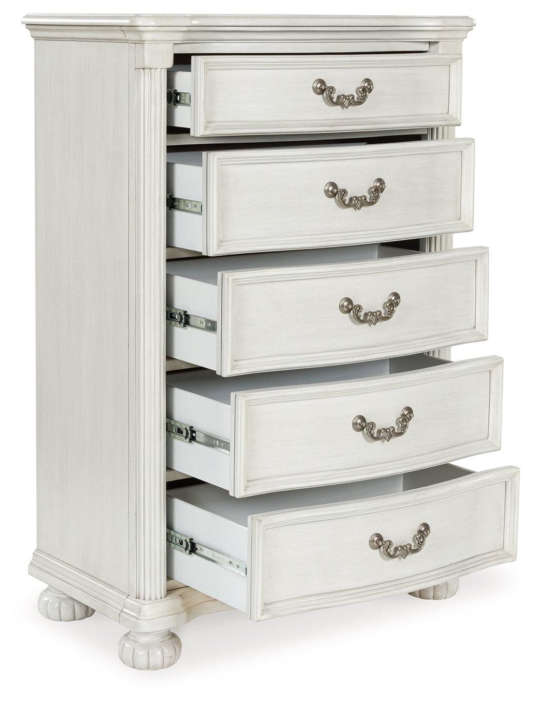 Montelaine Antique White Chest of Drawers by Ashley at Eve Furniture