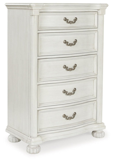 Montelaine Antique White Chest of Drawers by Ashley at Eve Furniture