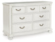 Montelaine Antique White Dresser by Ashley at Eve Furniture