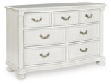 Montelaine Antique White Dresser by Ashley at Eve Furniture