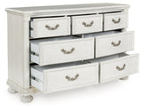 Montelaine Antique White Dresser by Ashley at Eve Furniture