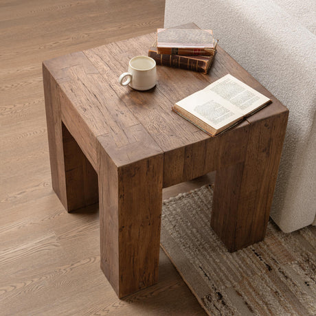 Montera Harvest Mill Square End Table by Classic Home at Eve Furniture