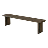 Monterey Aged Brown Bench by Moe's Home at Eve Furniture