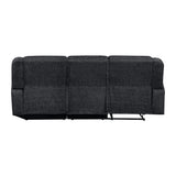 Monterey Black 2-Piece Reclining Sectional with Right Chaise by Homelegance at Eve Furniture