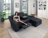 Monterey Ebony 2-Piece Reclining Sectional with Right Chaise by Homelegance at Eve Furniture