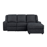 Monterey Ebony 2-Piece Reclining Sectional with Right Chaise by Homelegance at Eve Furniture