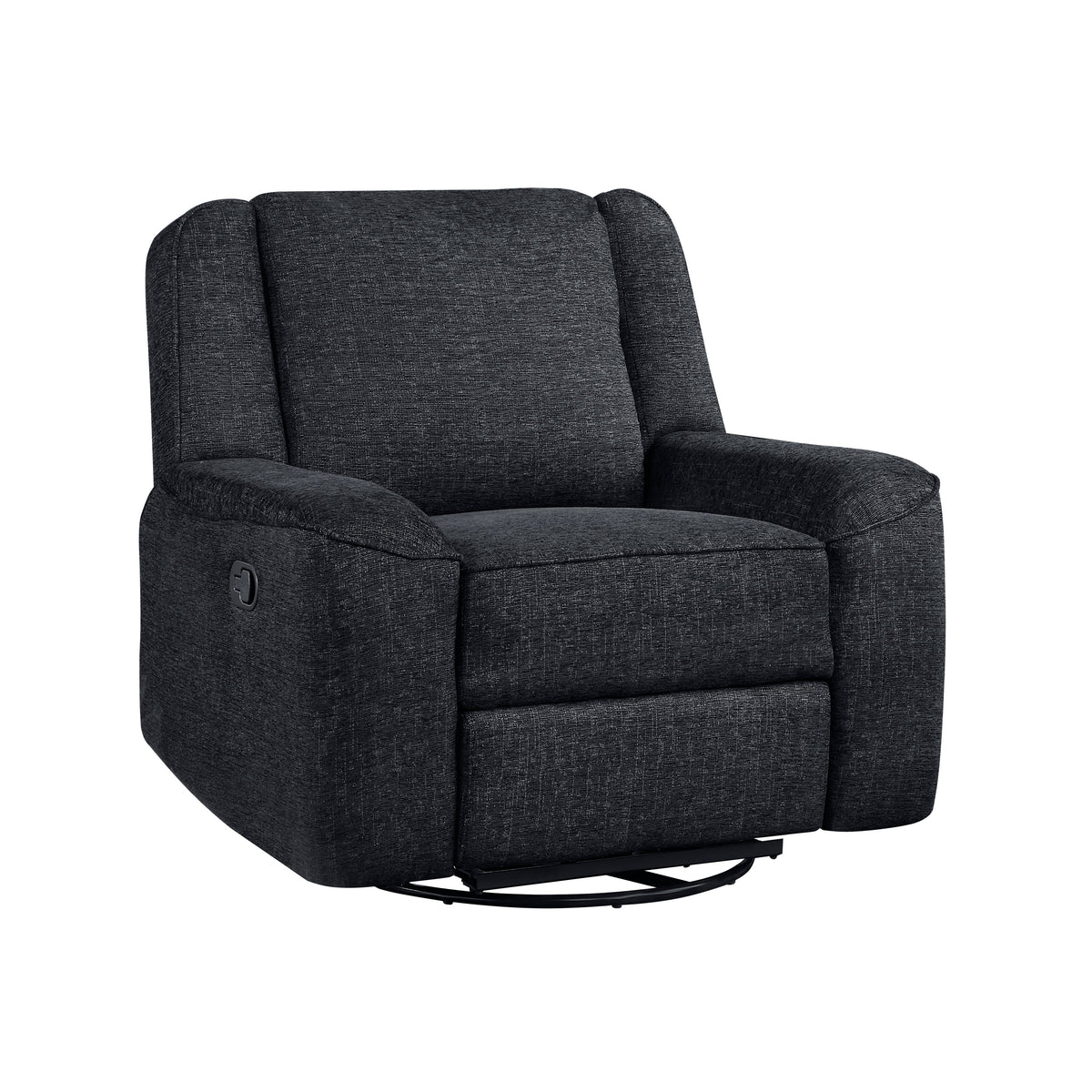 Monterey Ebony Swivel Reclining Chair by Homelegance at Eve Furniture