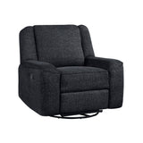 Monterey Ebony Swivel Reclining Chair by Homelegance at Eve Furniture