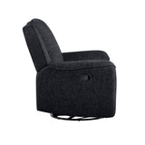 Monterey Ebony Swivel Reclining Chair by Homelegance at Eve Furniture