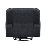 Monterey Ebony Swivel Reclining Chair by Homelegance at Eve Furniture