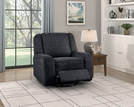 Monterey Ebony Swivel Reclining Chair by Homelegance at Eve Furniture