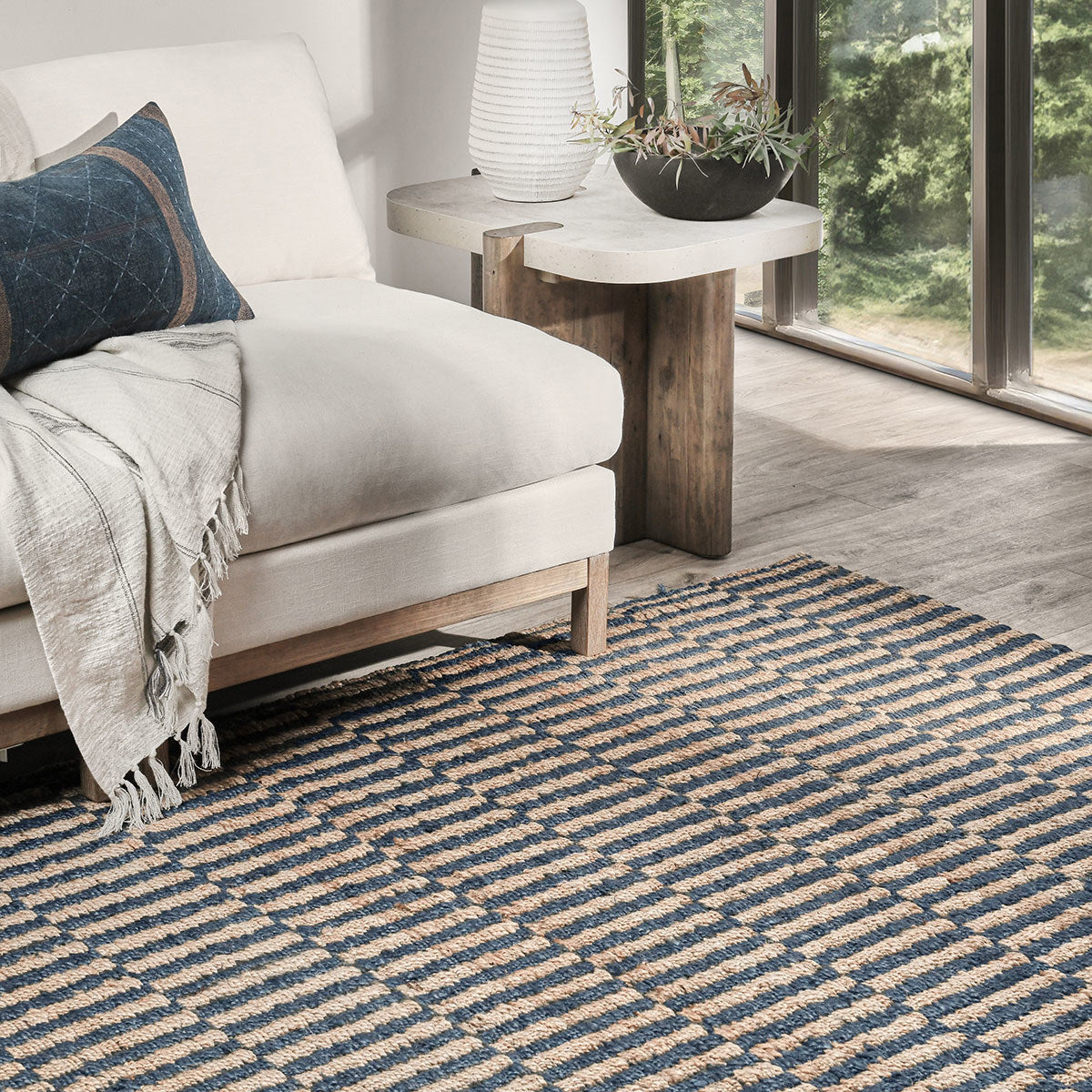 Monterey Jute Blue/Natural Rug by Classic Home at Eve Furniture