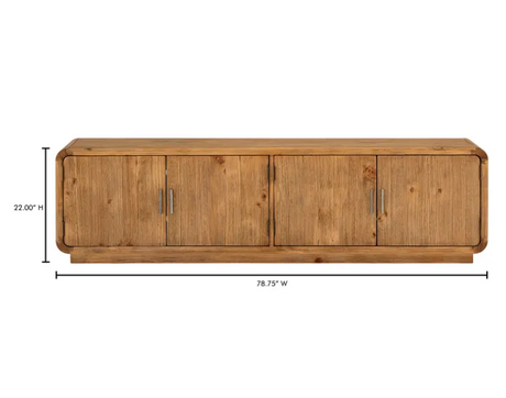 Monterey Media Cabinet Rustic Blonde by Moe's Home at Eve Furniture