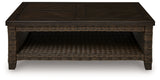 Monterey Point Dark Brown Outdoor Coffee Table by ASHLEY FURNITURE at Eve Furniture