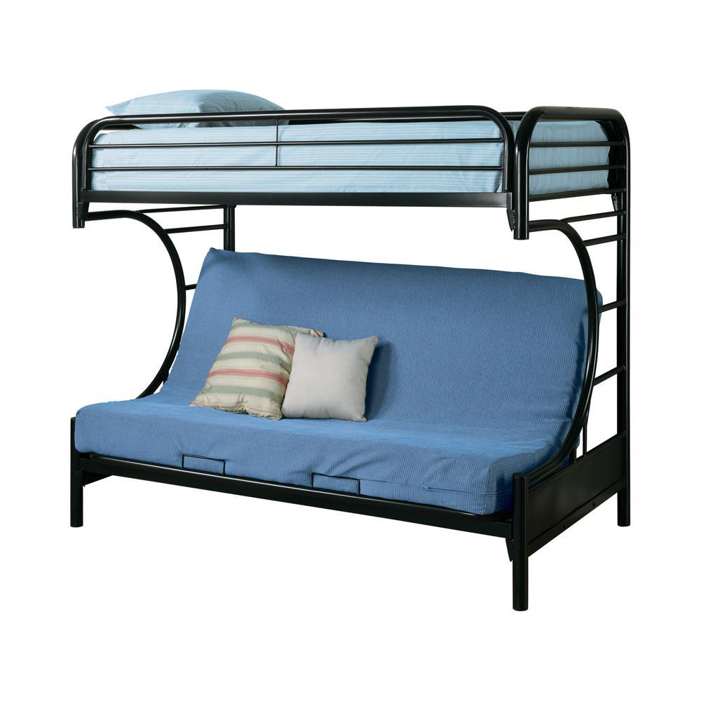 Montgomery Glossy Black Twin over Futon Bunk Bed by Coaster at Eve Furniture