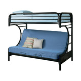 Montgomery Glossy Black Twin over Futon Bunk Bed by Coaster at Eve Furniture