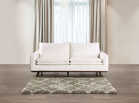 Monthey Dark Brown/Linen White Sofa by Furniture of America at Eve Furniture