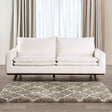 Monthey Dark Brown/Linen White Sofa by Furniture of America at Eve Furniture