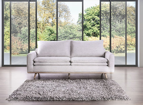 Monthey Oak/Light Gray Sofa by Furniture of America at Eve Furniture