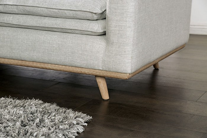 Monthey Oak/Light Gray Sofa by Furniture of America at Eve Furniture